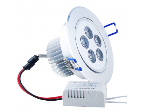 LED Down Lamp 5W 450-500Lm Warm White(100-240V,Silver)